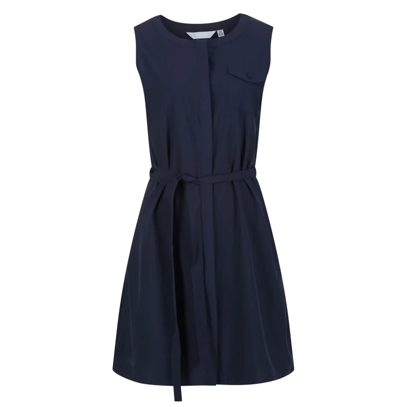 Image of Sleeveless shirt dress For Her Regatta Highton Stretch Bleu Female 40