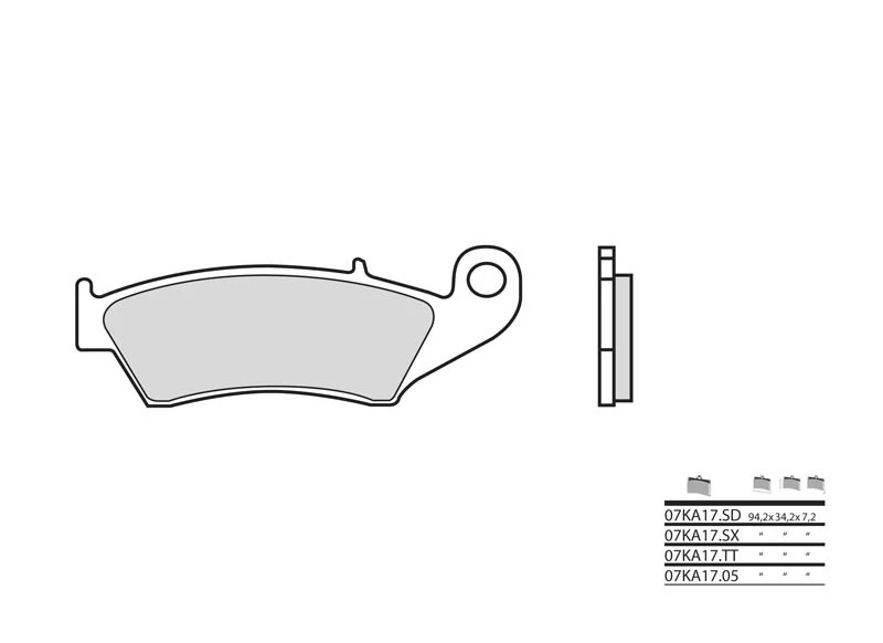 Image of Brembo S.p.A. Street Sintered Metal Brake pads - 07KA17LA