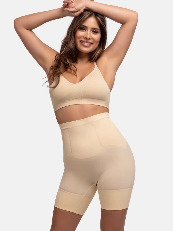 Image of Dorina Womens Seamless High Waist Short Beige Size: XL Beige Female XL