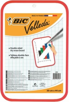 Bic Velleda Drywipe Board 300 x 440mm Red