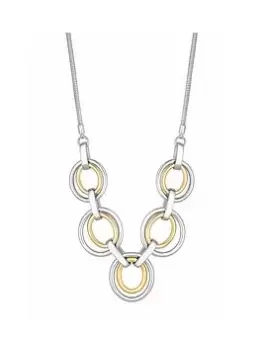 image of Mood Two Tone Polished Graduated Link Necklace