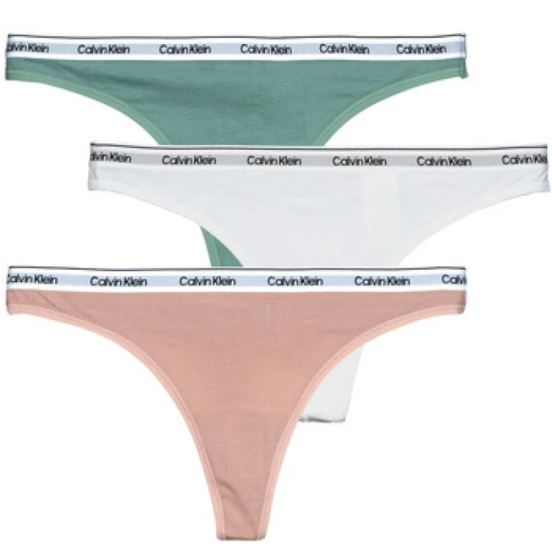 Image of Calvin Klein Jeans THONG X3 womens Tanga briefs in Multicolour
