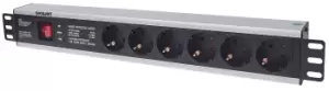 Intellinet 19" 1.5U Rackmount 6-Way Power Strip - German Type",...