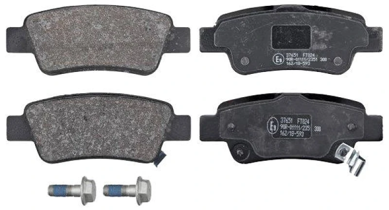 Image of A.B.S. 37651 Brake pad set with acoustic wear warning Brake Pad Set,disc brake (402)