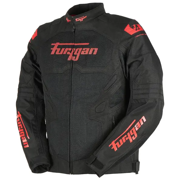 Image of Furygan Atom Vented Evo Jacket Black Red Size L