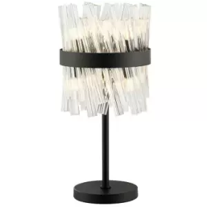 Image of Luminosa Kalih 6 Light G9, Table Lamp, Satin Black, Clear