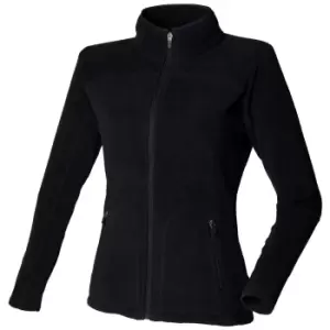 image of Skinni Fit Ladies/Womens Lightweight Anti Pill Microfleece Jacket (M) (Black)