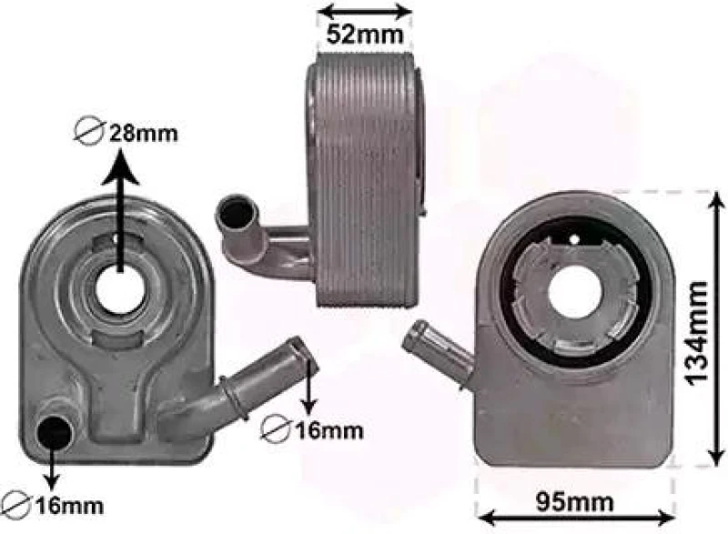 Image of VAN WEZEL 18013700 Oil Cooler *** IR PLUS *** Oil Cooler,engine oil (469)