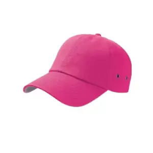 Atlantis Action 6 Panel Chino Baseball Cap (One Size) (Fuchsia)