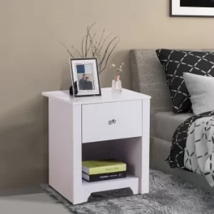 Image of HOMCOM 53W x 42.5D x 59H cm Bedside Table-White