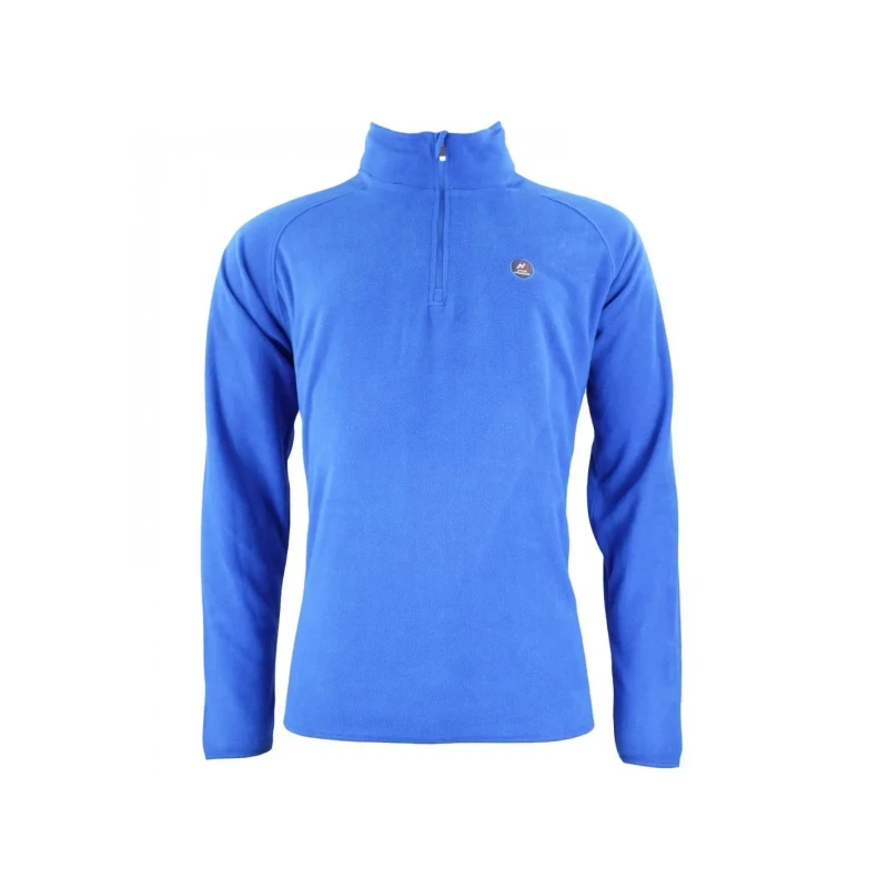 Image of 1/2 zip hooded fleece Peak Mountain Bleu Male 2XL