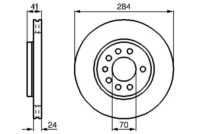 Image of Brake disc Bosch 0 986 478 717