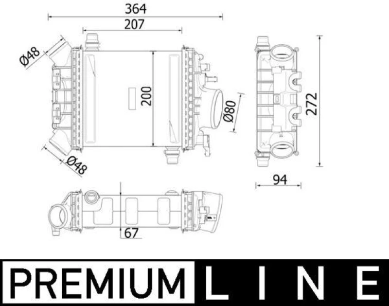 Image of Intercooler MAHLE CI 547 000P