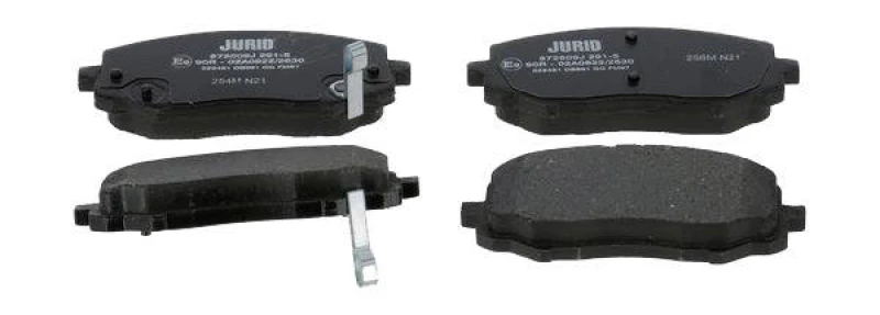 Image of JURID 572609J Brake pad set with acoustic wear warning, without accessories Brake Pad Set,disc brake (402)