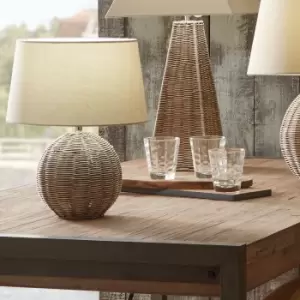 Image of Raffles Rattan Table Lamp Natural