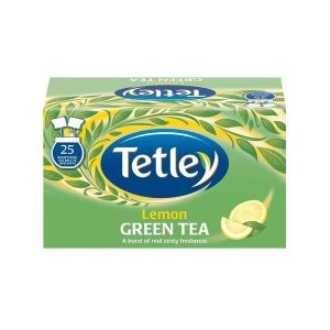 image of Tetley Green Tea with Lemon Tea Bags Individually Wrapped Pack of 25