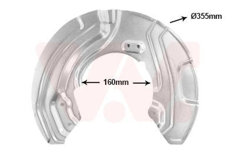 Image of VAN WEZEL Brake disc backing plate VAN WEZEL 0667371