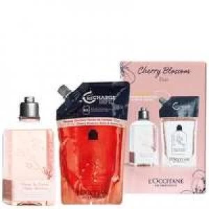 Image of L'Occitane Cherry Blossom Bath & Shower Gel and Refill Duo