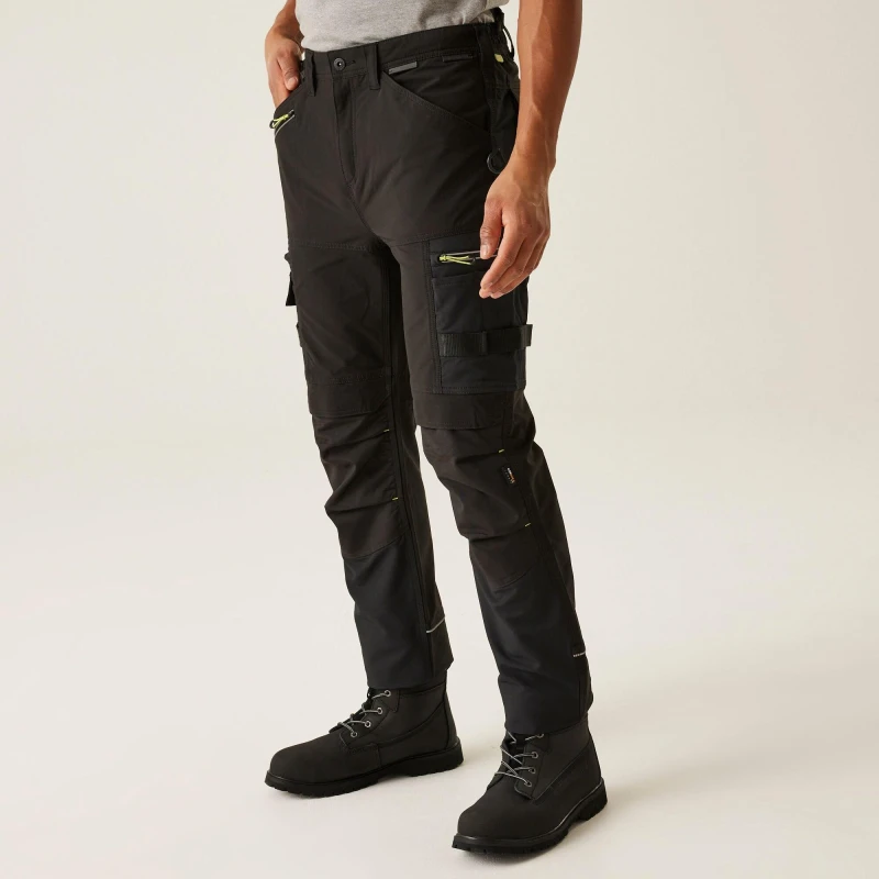 Image of Regatta Professional Mens Infiltrate Stretch Trousers 34R- Waist 34', (86cm), Inside Leg 31' Black TRJ393-800-34R