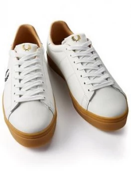 Image of Fred Perry Spencer Leather Trainer - White, Size 9, Men