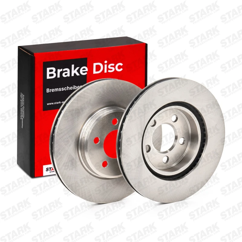 Image of STARK SKBD-0022285 Brake disc Front Axle, Vented, Cast Iron, Uncoated, Untreated, without bolts/screws Cast Iron Brake Disc (82)