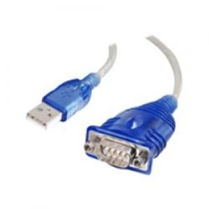 Image of C2G .45m USB to DB9 Serial Adapter Cable
