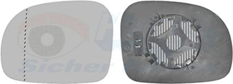 Image of VAN WEZEL Wing mirror glass VAN WEZEL 3080835