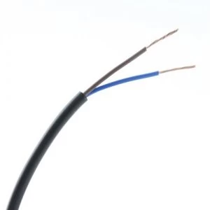 Image of Zexum 0.75mm 2 Core PVC Flex Cable Black Round 2182Y - 1 Meter