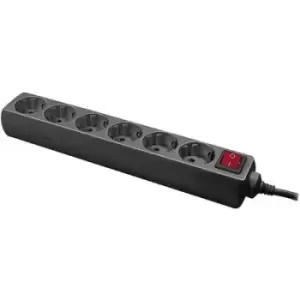 LogiLink LPS202B Power strip (+ switch) Black PG connector