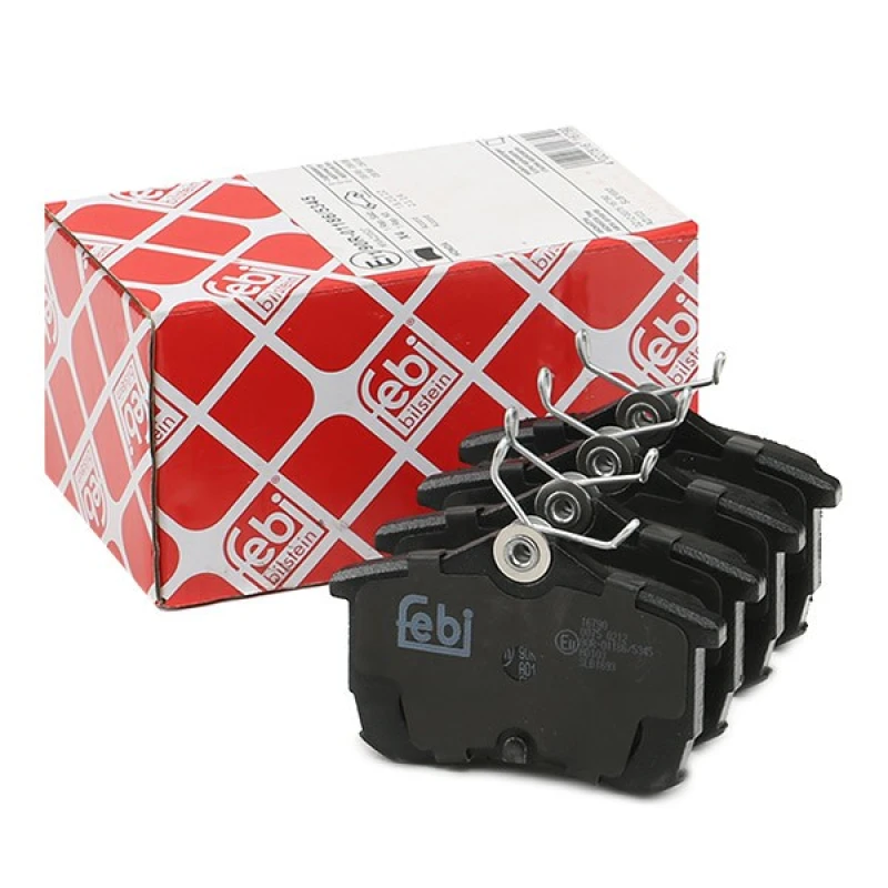 Image of FEBI BILSTEIN 16790 Brake pad set Rear Axle, with acoustic wear warning Brake Pad Set,disc brake (402)