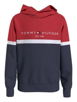 Image of Tommy Hilfiger Boys Colorblock Hoodie Set - Navy, Size Age: 10 Years