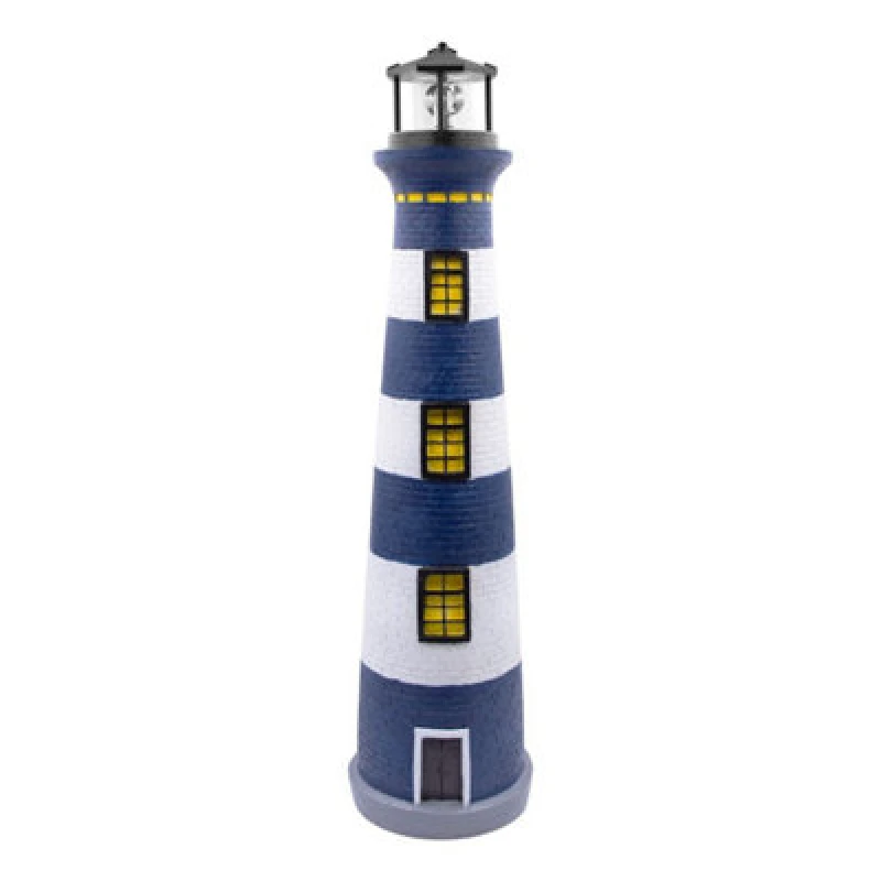 Image of GardenKraft Solar Revolving LED Lighthouse - 75cm