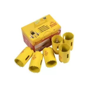 image of Starrett FCH0114-6 FCH0114 Fast Cut Bi-Metal Holesaw 32mm Bulk Pack of 6 STRFCH01146