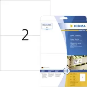 image of Herma 10910 Labels 210 x 148mm Paper White 50 pc(s) Permanent Adhesive labels (extra strong), All-purpose labels Inkjet, Laser, Copier 25 Sheet A4