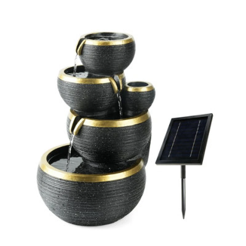 Image of Streetwize Cascading Black And Gold Water Feature GW563