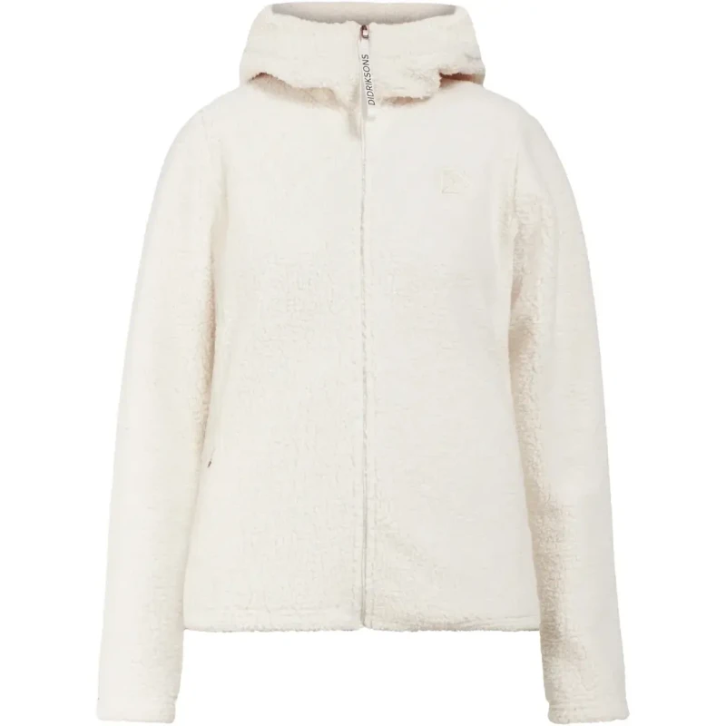 Image of Womens full zip hoodie Didriksons Anniken Blanc Female 36