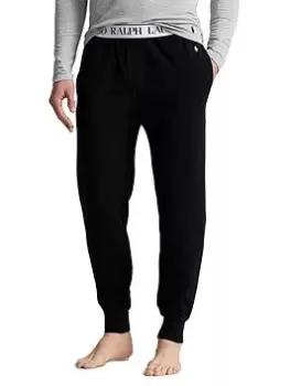 Image of Polo Ralph Lauren Polo Ralph Lauren Waistband Logo Cuffed Pant, Black, Size S, Men