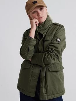 Image of Superdry Amelia Rookie Icon Jacket - Green, Size 10, Women