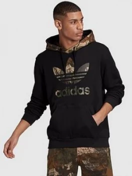 Image of Adidas Originals Camo Block Hoodie - Black