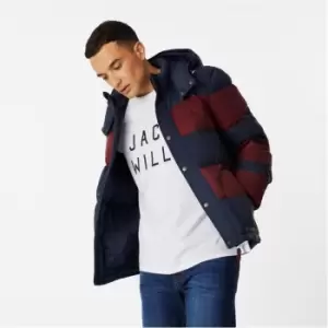 Image of Jack Wills Moxley Colour Block Puffer Jacket - Red