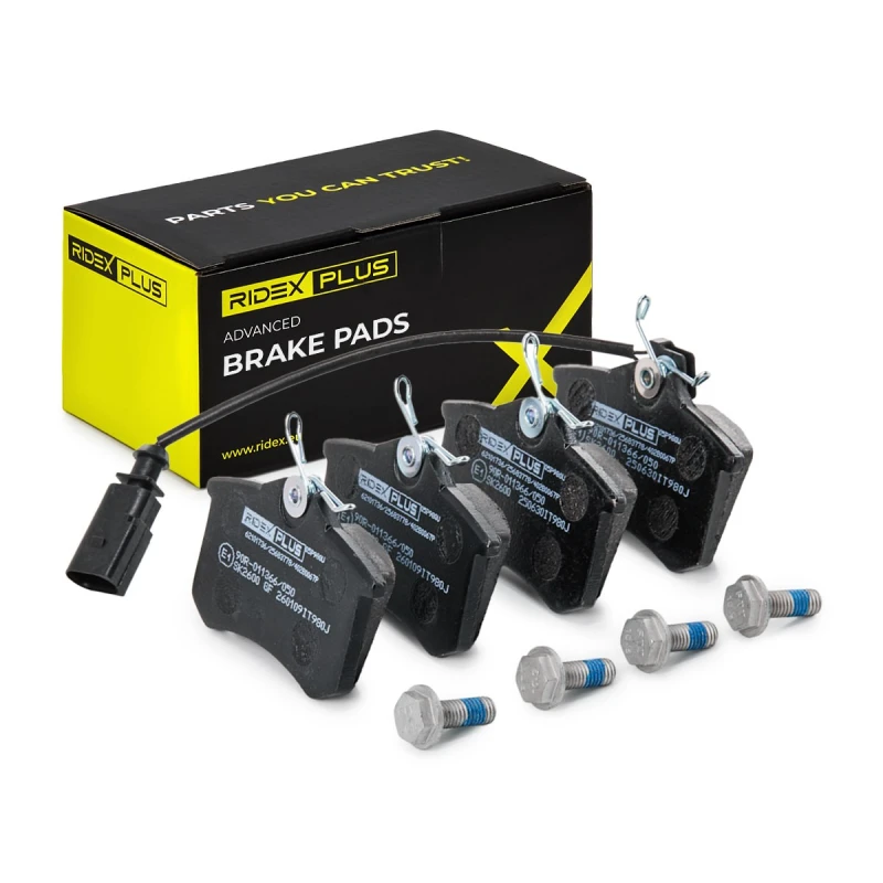 Image of RIDEX PLUS 402B0067P Brake pad set Rear Axle, incl. wear warning contact Brake Pad Set,disc brake (402)