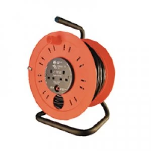 Image of Slingsby Extension Cable Open Drum Reel 50 Metre 13Amp 3 Socket 349792