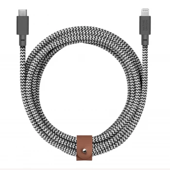 image of Native Union Belt Cable 3m - USB C - Lightning - Zebra