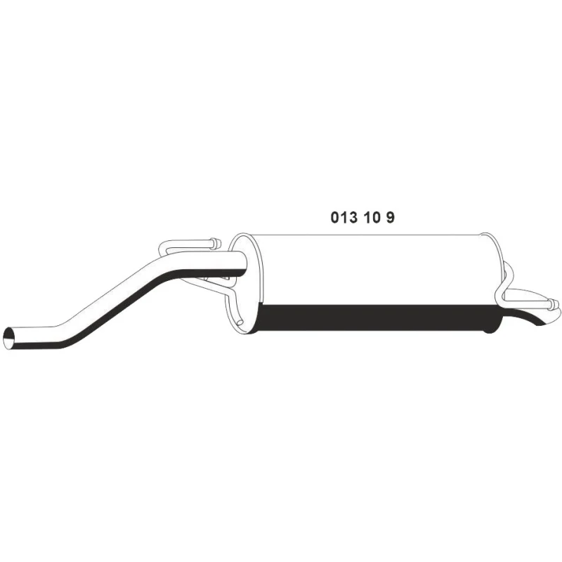 Image of ERNST 013109 Rear silencer without exhaust tip End Silencer (3437)
