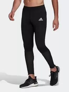 Image of adidas Run Icons 3-bar Warm Tights, Black Size XS Men