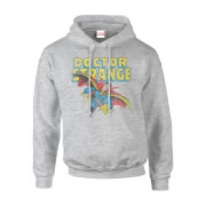 Image of Marvel Doctor Strange Flying Mens Grey Pullover Hoodie - XXL - Grey