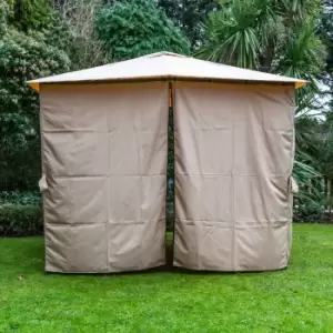 image of Katie Blake Eden 3m x 3m Gazebo With Curtains - Taupe