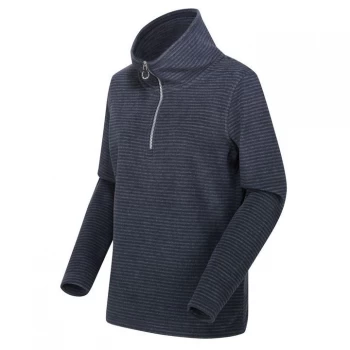 image of Regatta Solenne Quarter Zip Fleece - Navy/Silver , Navy/Silver, Size 10, Women