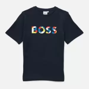 Image of Hugo Boss Boys' Logo Short Sleeve T-Shirt - Navy - 4 Years