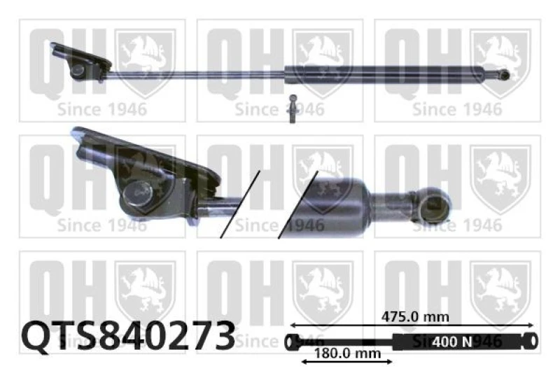 Image of QUINTON HAZELL Tailgate strut QUINTON HAZELL QTS840273